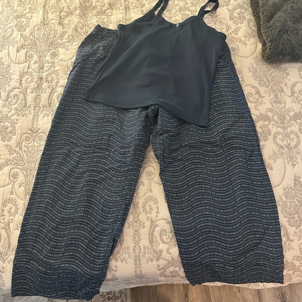 Victoria's Secret Navy Blue Two-Piece Pajama Set